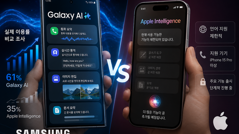 갤럭시 AI, 애플 인텔리전스 사용률 추월