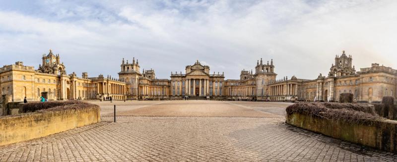 Blenheim Palace, Vanbrugh’s monumental Baroque country house in Oxfordshire.