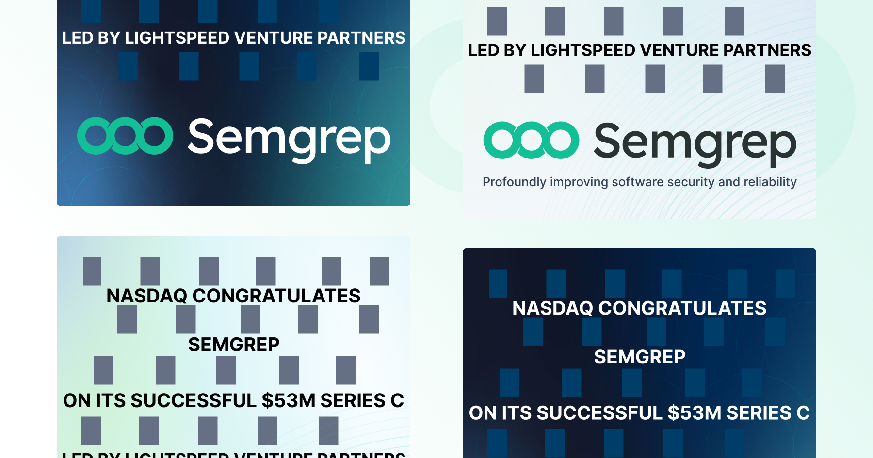 Semgrep celebrates a successful $53M Series C funding led by Lightspeed Venture Partners, with NASDAQ's congratulations.