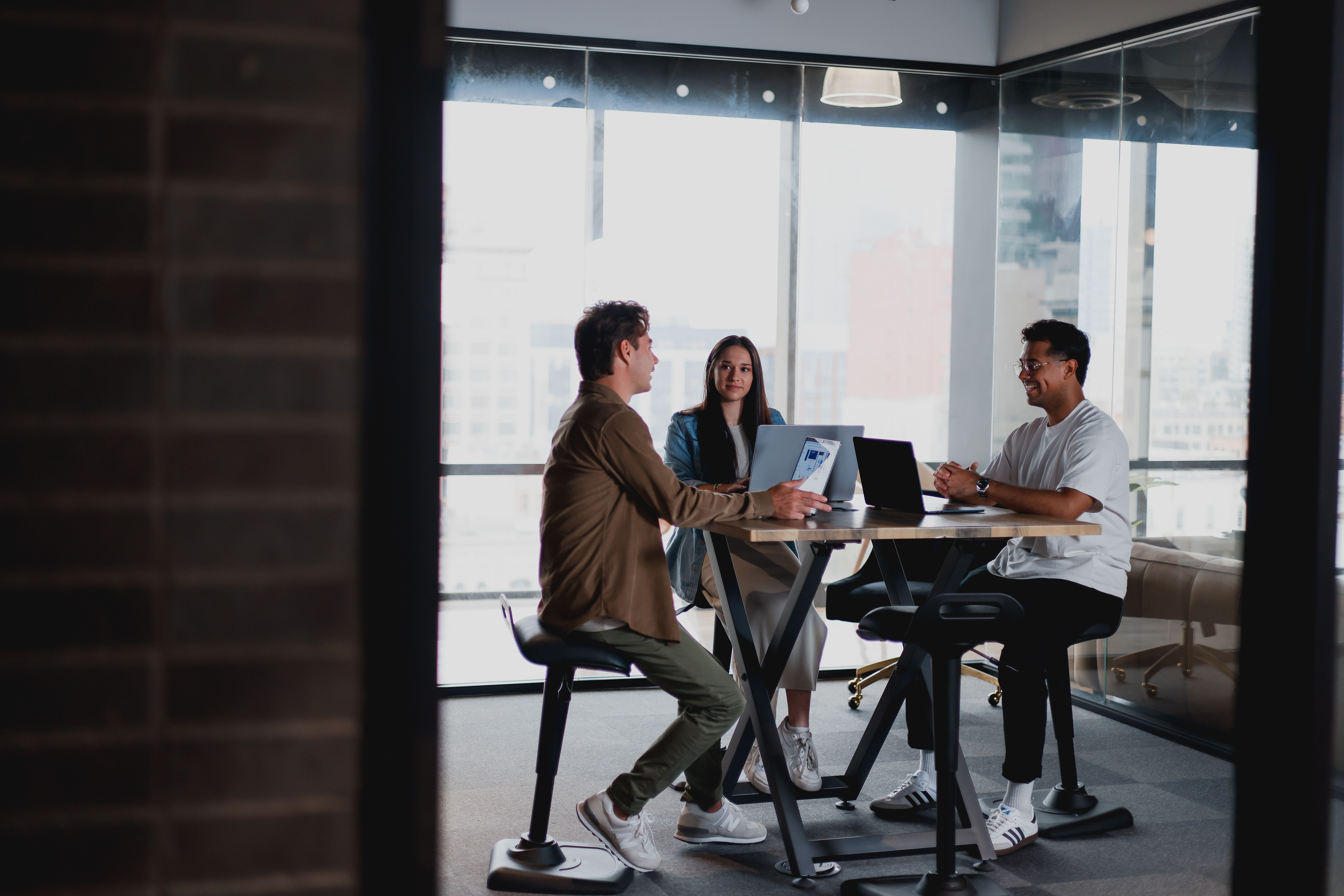 Photo of team members collaborating