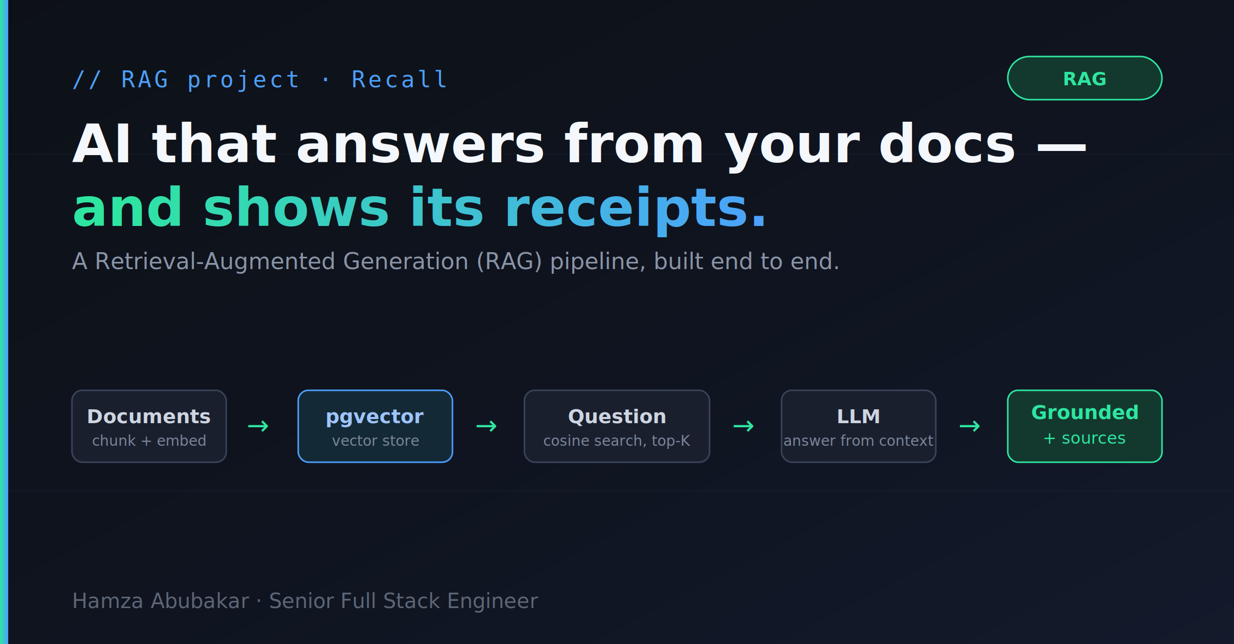 Recall: A RAG App That Shows Its Receipts