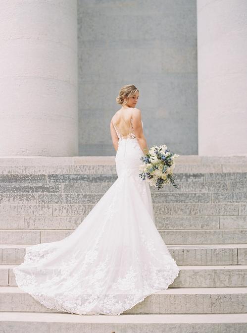 Beautiful Blues for Charlotte and Tim at The Fives Best Wedding Florist Ohio