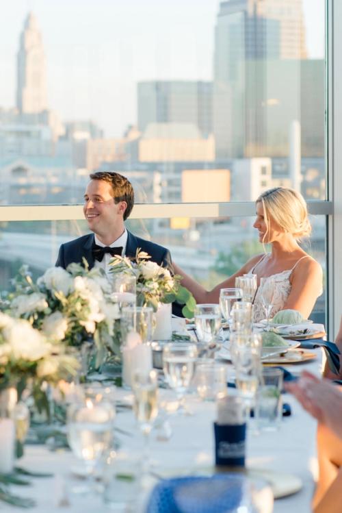 Cool Blues on the Rooftop Venue, Revery Best Wedding Florist Ohio