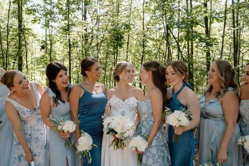 Bailey and Tyler's Cool Pastels at Retreat 21 Best Wedding Florist Ohio