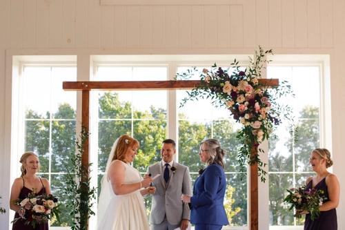 Natural, Mauve-Toned Florals at Magnolia Hill Farm Best Wedding Florist Ohio