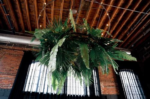 Modern Tropical Florals for Ben & Paulina at High Line Car House Best Wedding Florist Ohio