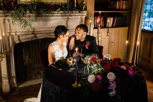 A Moody, Romantic Styled Shoot at Beverly Mansion Best Wedding Florist Ohio