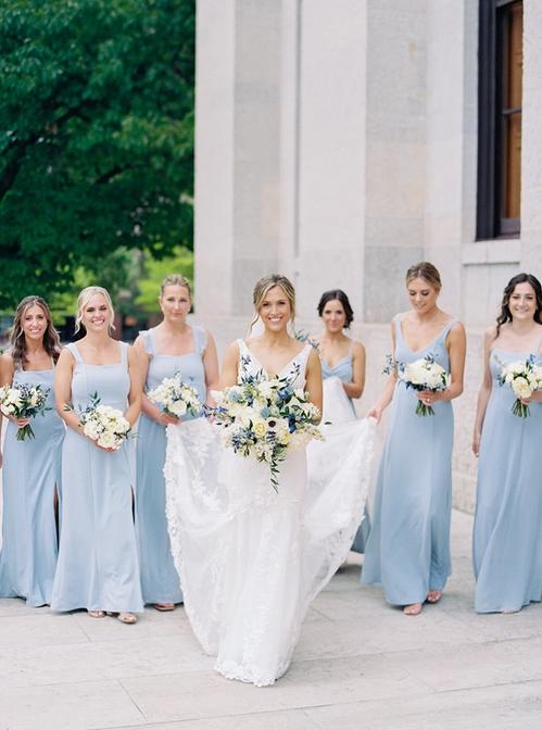 Beautiful Blues for Charlotte and Tim at The Fives Best Wedding Florist Ohio