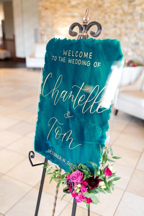 Tom and Chantelle's Jewel-Toned Florals at Scioto Reserve Best Wedding Florist Ohio