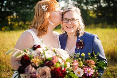 Natural, Mauve-Toned Florals at Magnolia Hill Farm Best Wedding Florist Ohio