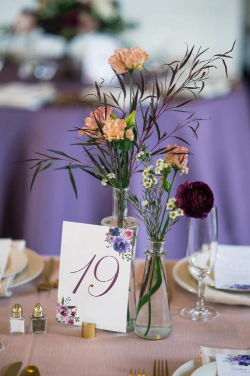 Natural, Mauve-Toned Florals at Magnolia Hill Farm Best Wedding Florist Ohio