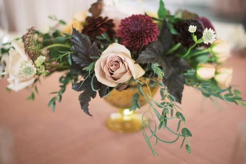 Natural, Mauve-Toned Florals at Magnolia Hill Farm Best Wedding Florist Ohio