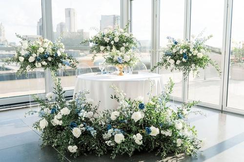 Melanie and Kyle's Flower-Filled Rooftop Celebration Best Wedding Florist Ohio
