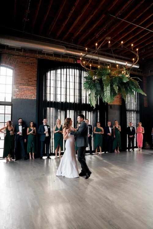 Modern Tropical Florals for Ben & Paulina at High Line Car House Best Wedding Florist Ohio