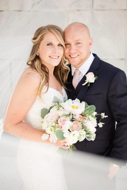 Summery Pastels photographed at The Ohio Statehouse Best Wedding Florist Ohio