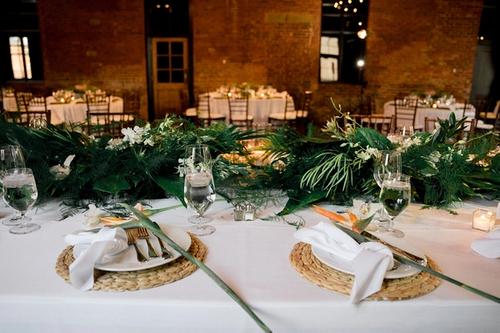 Modern Tropical Florals for Ben & Paulina at High Line Car House Best Wedding Florist Ohio