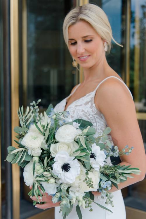 Cool Blues on the Rooftop Venue, Revery Best Wedding Florist Ohio