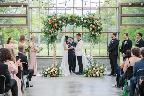 Nicole and Ben's Dreamy Florals at Jorgensen Farms Oak Grove Best Wedding Florist Ohio