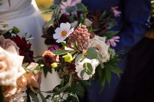 Natural, Mauve-Toned Florals at Magnolia Hill Farm Best Wedding Florist Ohio