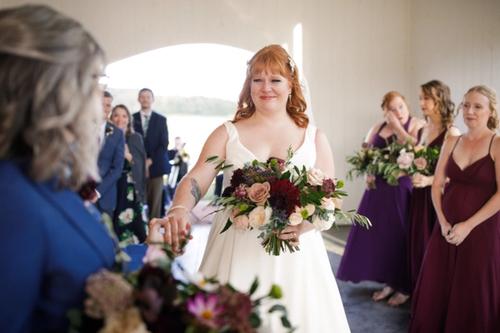 Natural, Mauve-Toned Florals at Magnolia Hill Farm Best Wedding Florist Ohio