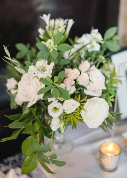 Bonnie and Joey's Clean Whites with a Touch of Something Blue at the Columbus Museum of Art Best Wedding Florist Ohio