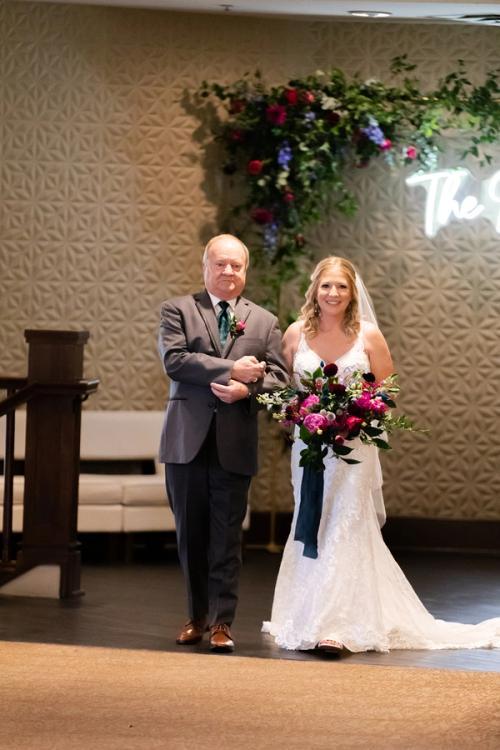 Tom and Chantelle's Jewel-Toned Florals at Scioto Reserve Best Wedding Florist Ohio