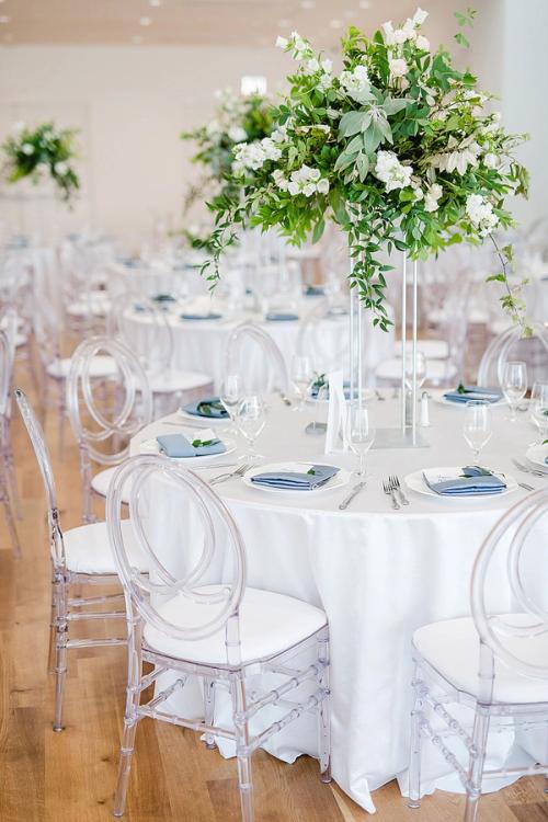 Bonnie and Joey's Clean Whites with a Touch of Something Blue at the Columbus Museum of Art Best Wedding Florist Ohio