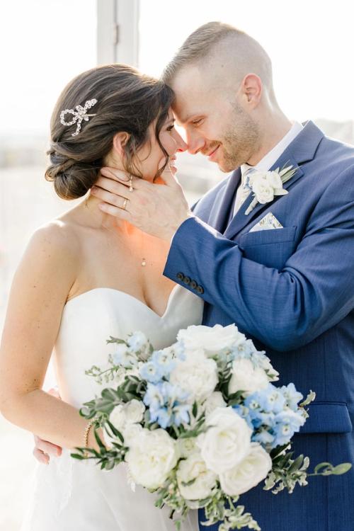 Melanie and Kyle's Flower-Filled Rooftop Celebration Best Wedding Florist Ohio