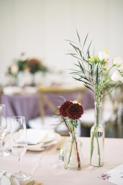 Natural, Mauve-Toned Florals at Magnolia Hill Farm Best Wedding Florist Ohio