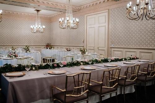 Katie & Michael's Powdery Lavender and Blush-Toned Florals at the Athletic Club of Columbus Best Wedding Florist Ohio