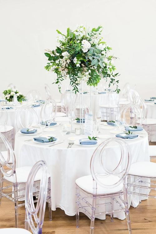 Bonnie and Joey's Clean Whites with a Touch of Something Blue at the Columbus Museum of Art Best Wedding Florist Ohio