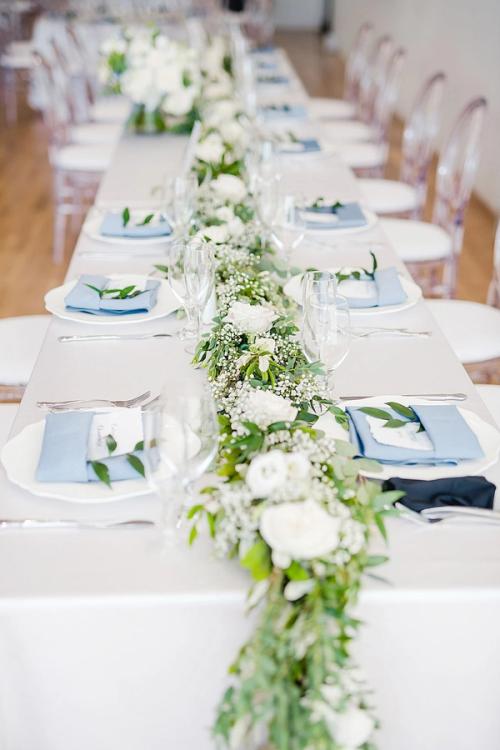 Bonnie and Joey's Clean Whites with a Touch of Something Blue at the Columbus Museum of Art Best Wedding Florist Ohio