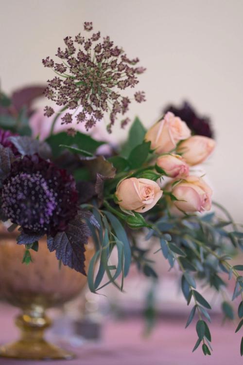 Natural, Mauve-Toned Florals at Magnolia Hill Farm Best Wedding Florist Ohio