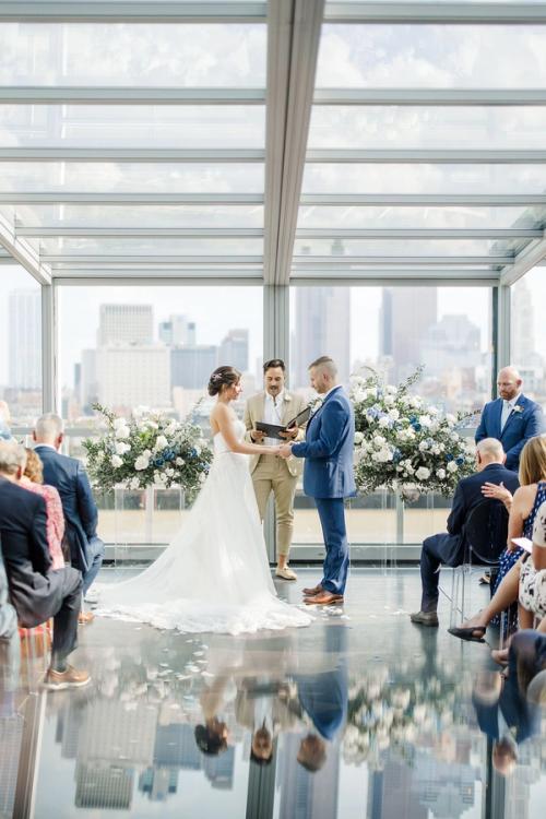 Melanie and Kyle's Flower-Filled Rooftop Celebration Best Wedding Florist Ohio
