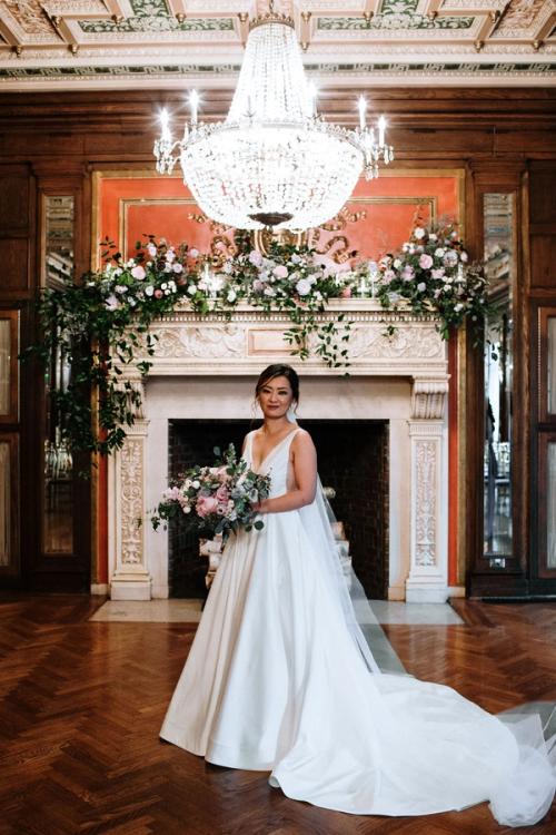 Katie & Michael's Powdery Lavender and Blush-Toned Florals at the Athletic Club of Columbus Best Wedding Florist Ohio