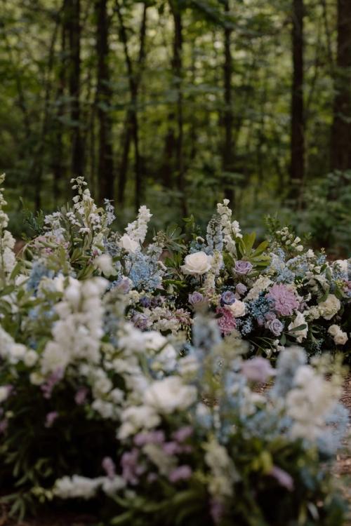 Bailey and Tyler's Cool Pastels at Retreat 21 Best Wedding Florist Ohio