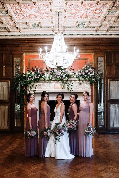 Katie & Michael's Powdery Lavender and Blush-Toned Florals at the Athletic Club of Columbus Best Wedding Florist Ohio