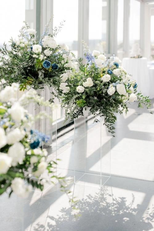 Melanie and Kyle's Flower-Filled Rooftop Celebration Best Wedding Florist Ohio