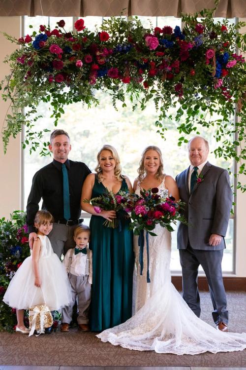 Tom and Chantelle's Jewel-Toned Florals at Scioto Reserve Best Wedding Florist Ohio