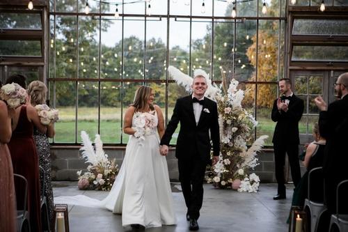 Faith and Cam's Glamorous Day at Jorgensen Farms Best Wedding Florist Ohio