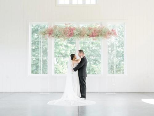 Jessica and Nick's Modern Pinks at Magnolia Hill Farm Best Wedding Florist Ohio