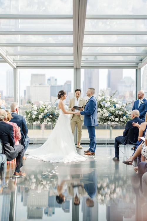 Melanie and Kyle's Flower-Filled Rooftop Celebration Best Wedding Florist Ohio