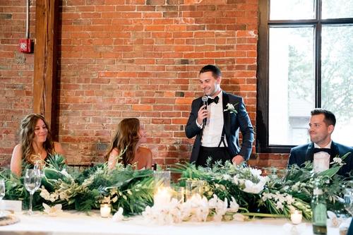 Modern Tropical Florals for Ben & Paulina at High Line Car House Best Wedding Florist Ohio