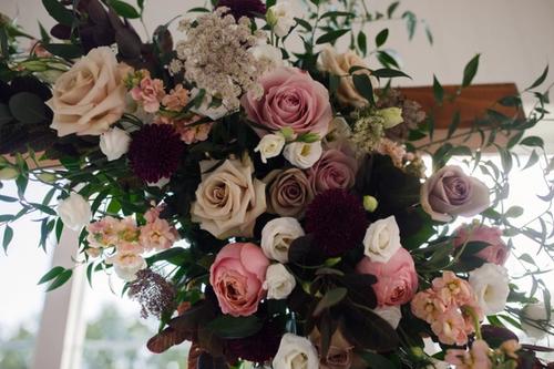 Natural, Mauve-Toned Florals at Magnolia Hill Farm Best Wedding Florist Ohio