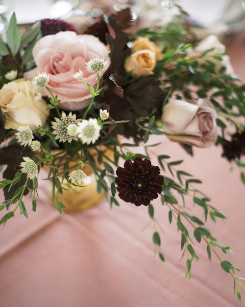 Natural, Mauve-Toned Florals at Magnolia Hill Farm Best Wedding Florist Ohio