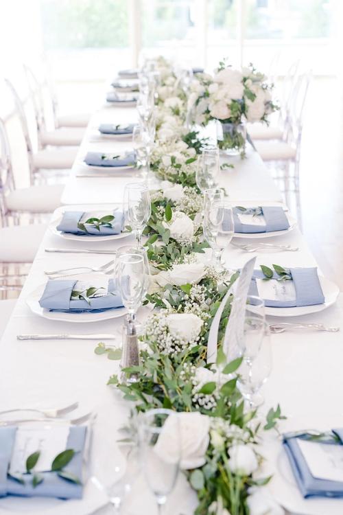 Bonnie and Joey's Clean Whites with a Touch of Something Blue at the Columbus Museum of Art Best Wedding Florist Ohio