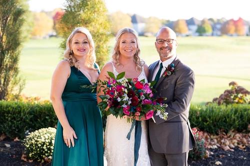 Tom and Chantelle's Jewel-Toned Florals at Scioto Reserve Best Wedding Florist Ohio