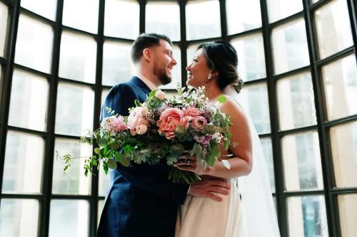 Katie & Michael's Powdery Lavender and Blush-Toned Florals at the Athletic Club of Columbus Best Wedding Florist Ohio