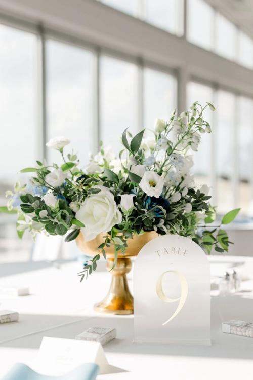Melanie and Kyle's Flower-Filled Rooftop Celebration Best Wedding Florist Ohio