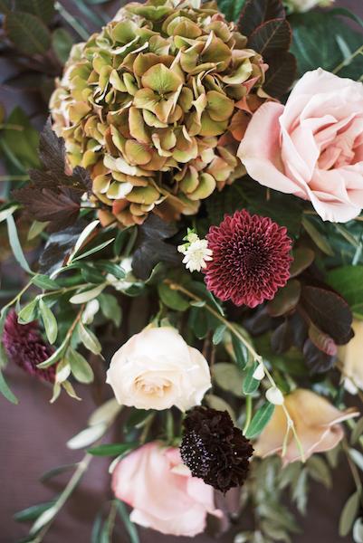 Natural, Mauve-Toned Florals at Magnolia Hill Farm Best Wedding Florist Ohio